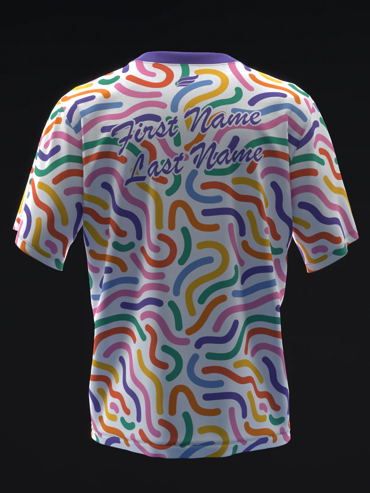 Squiggles - Colorful - Bowling Jersey - Image 5