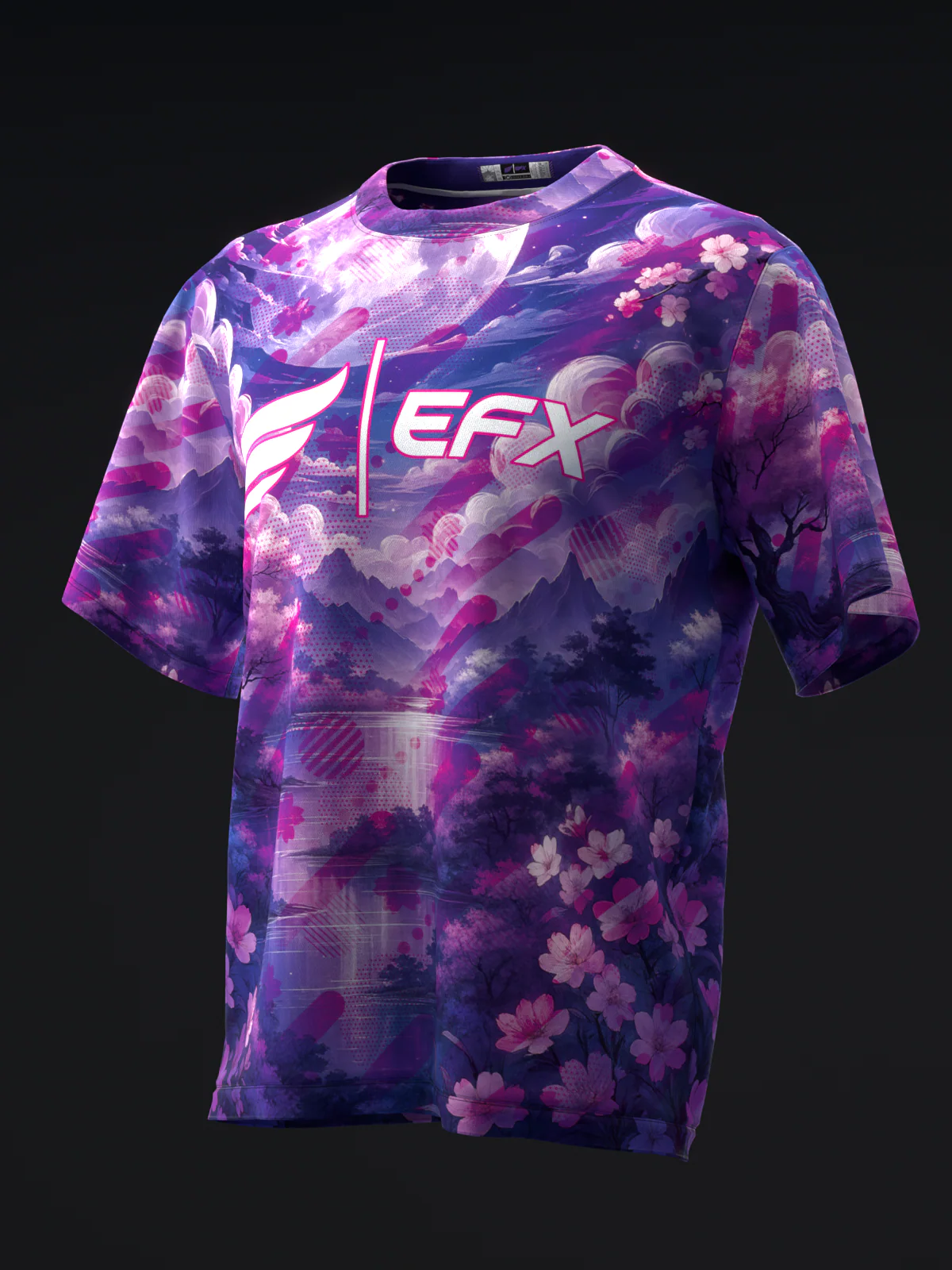 Starlit Sakura - Purple Pink - Bowling Jersey