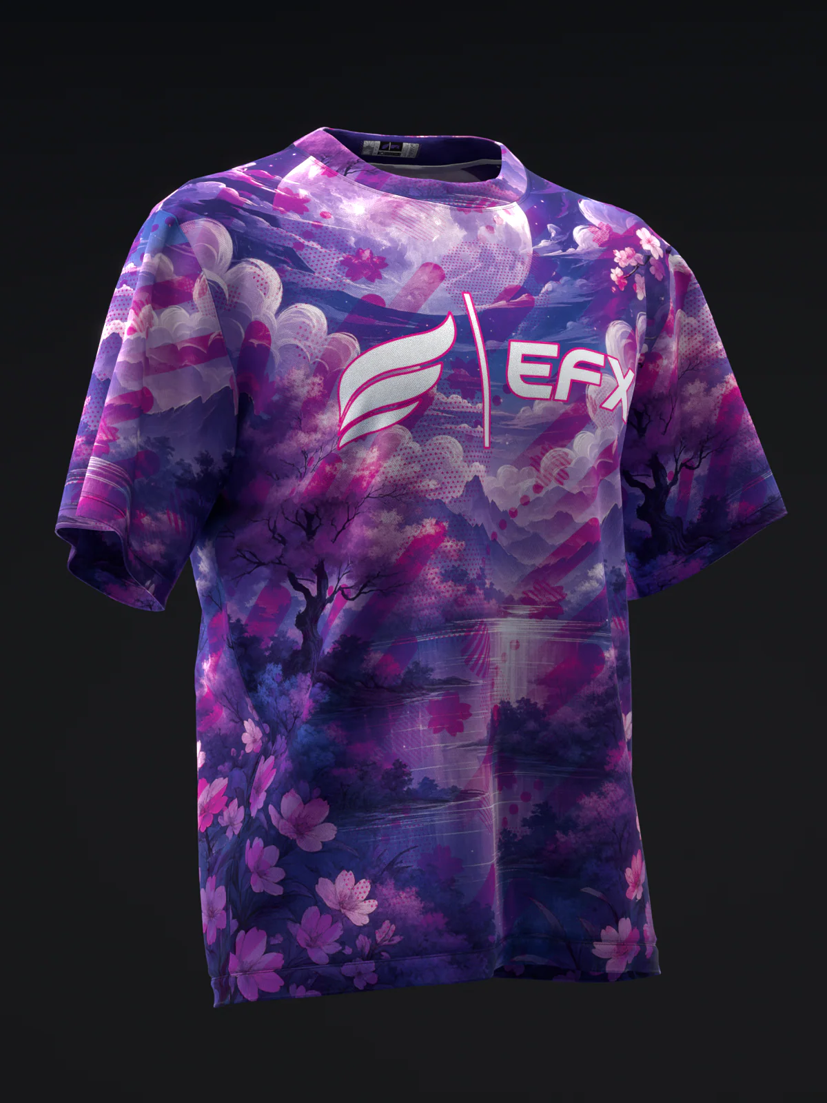 Starlit Sakura - Purple Pink - Bowling Jersey - Image 3