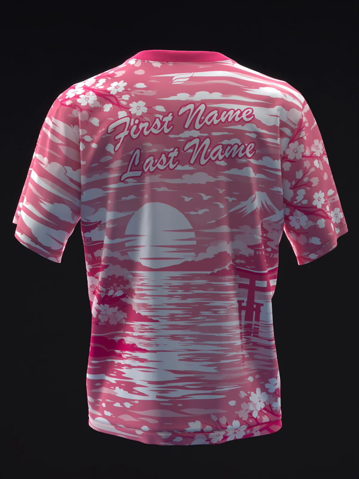 Twilight Sakura - Pink White - Bowling Jersey - Image 5