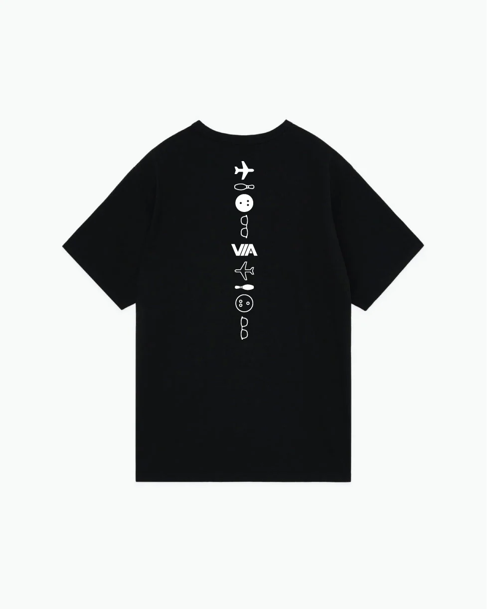 Chris Via Collage - Black - Champion Tee - Image 2