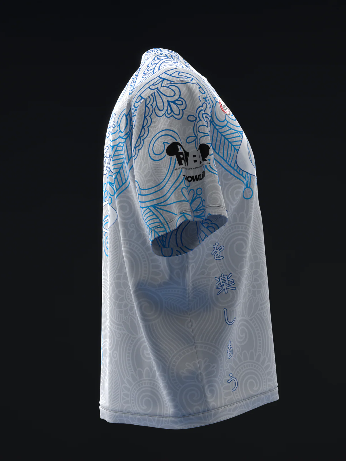 Victoria Varano 2024 - Paisley Gray Blue - Bowling Jersey - Image 4