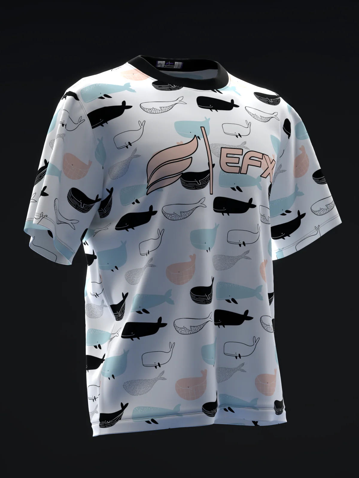 Whale Hello - White - Bowling Jersey - Image 3